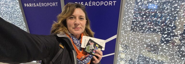 Magalie prête à s’envoler pour son tour du monde, au départ de Paris Aéroport
